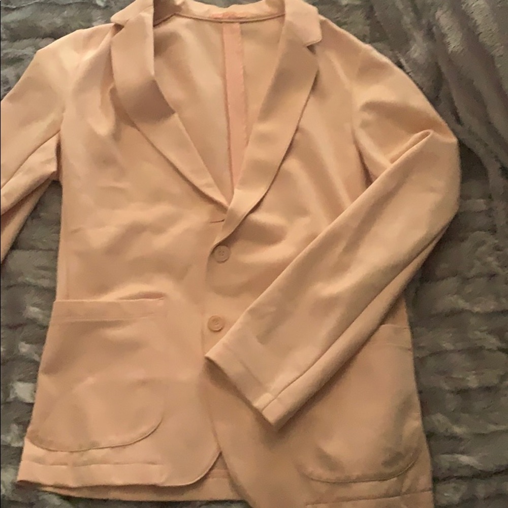 Blush pink 2 button blazer